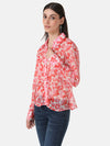 Printed Ruched Shirt