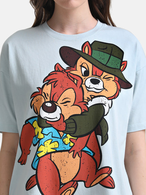 Chip And Dale Printed Graphic T-Shirt