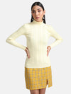 Textured Pullover With Scalloped Edges