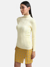 Textured Pullover With Scalloped Edges