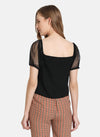Sequin Puff Sleeves Top