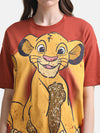 Lion King Graphic Print T-Shirt With Sequin