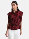 Stretchable Printed Shirt With Peplum
