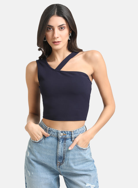 Crop Top With Asymmetric Strap
