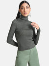 Puff Sleeves High Neck Pullover