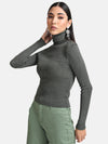 Puff Sleeves High Neck Pullover