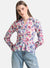 Floral Printed Shirt With Ruching