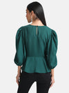 Peplum Top With Embellishment