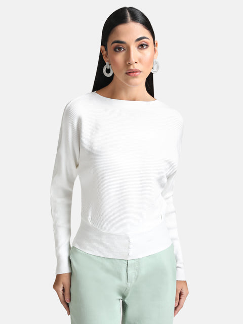 Batwing Pullover With Buttons