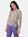 Printed Ruched Shirt