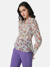 Printed Ruched Shirt