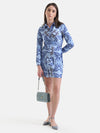 Printed Tie Knot Wrap Dress