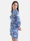 Printed Tie Knot Wrap Dress