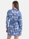 Printed Tie Knot Wrap Dress