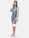 Printed Shirt Dress With Belt