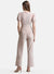 Front Wrap Jumpsuit With Flared Bottom