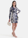 Printed Wrap Dress