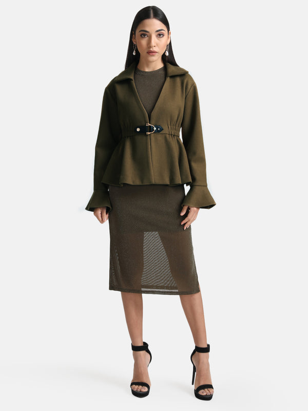 Peplum Jacket With Peplum Sleevs