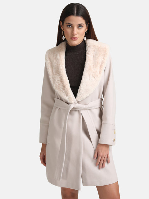 Long Overcoat With Fur Collar