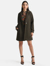 Overcoat With Elasticated Back