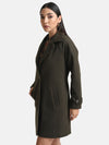 Overcoat With Elasticated Back