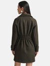 Overcoat With Elasticated Back