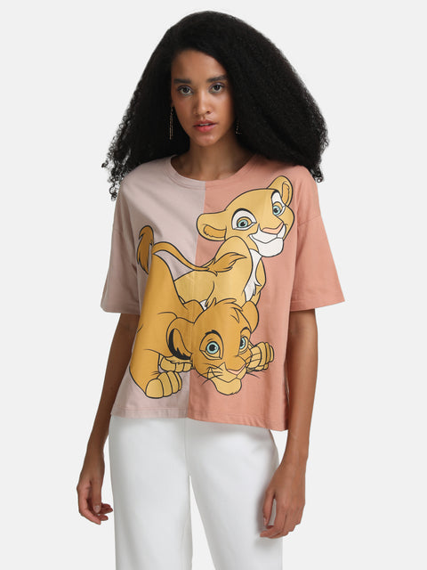 Lion King Disney Printed Color Block T-Shirt