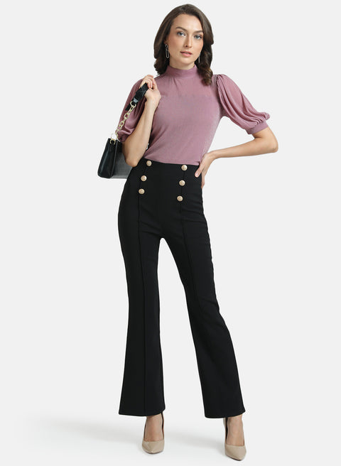 Trouser With Button Detail
