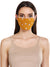 Polka Print Layered Face Mask With Front Pleats