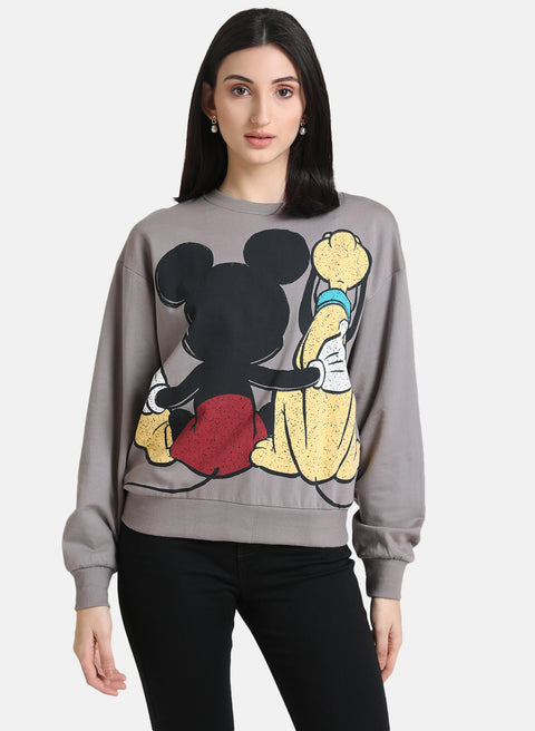 Mickey And Pluto Disney Printed Sweat
