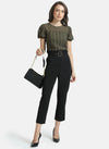 Paper Bag Trouser With Metal Chain Detail.