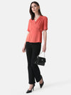 Pleated Wrap Top