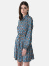 Printed Shirt Dress With Belt