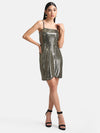 Wrap Stickon Sequin Mini Dress