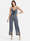 Printed Jumpsuit With Tie-Knot