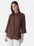Pleated Shirt With Flared Sleeves
