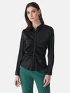 Ruched Satin Shirt