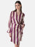 Stripe Printed Wrap Mini Dress