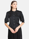 Puff Sleeve Satin Shirt