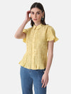 Pleated Smocked Shirt