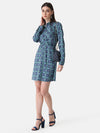 Printed Wrap Tie Knot Dress