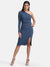 One Shoulder Midi Dress With Ruching