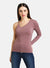 One Shoulder Full Sleeves Fitted Top