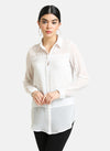 Semi Sheer Full Sleeves Shirt