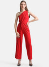 Jumpsuit With Knot Detail At Waist