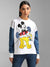 Mickey And Pluto Disney Printed Sweat With Denim Sleeves