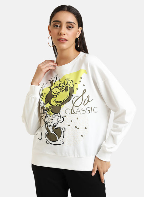Minnie Mouse Disney Printed Oversized Sweatshirt