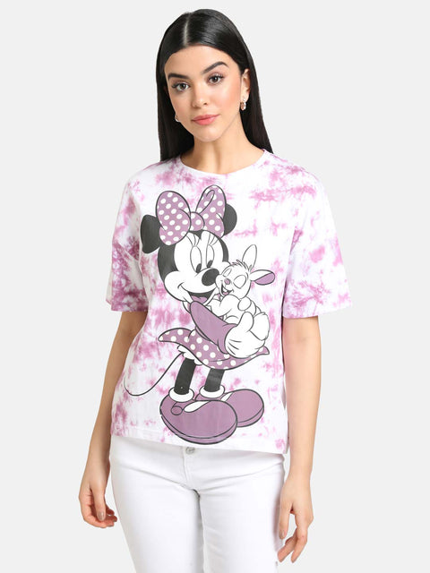 Minnie Mouse Print Tie Dye Tee