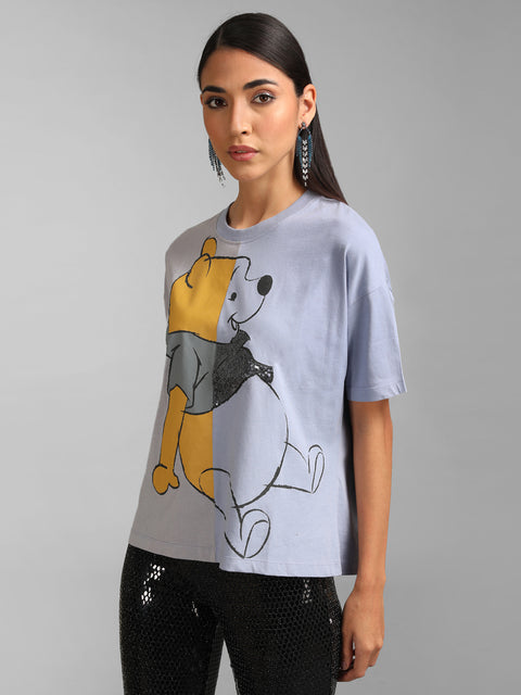 Winnie The Pooh  Disney Printed Color Block T-Shirt