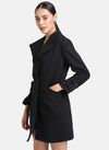 Overcoat With Buckle Detail At Sleeves